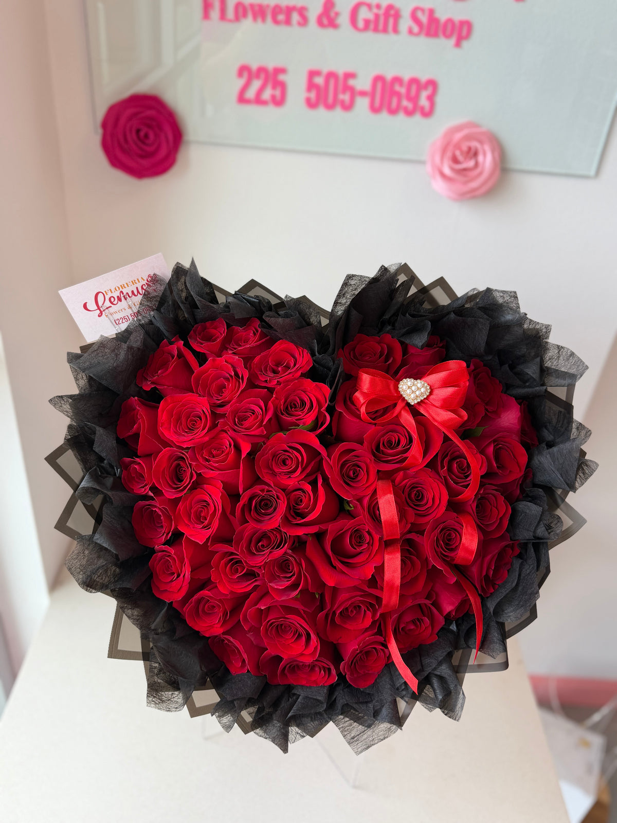 Heart-shaped bouquet!