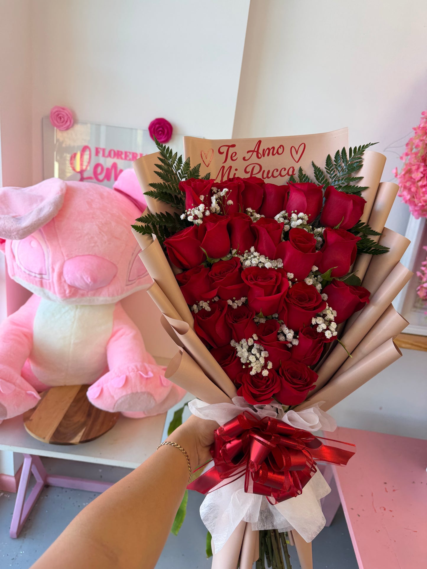 beautiful  flat bouquet